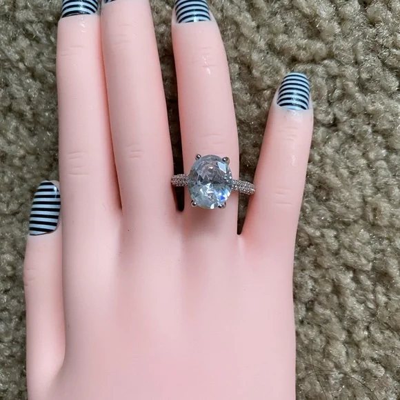 925 silver bank rock for prong wedding ring